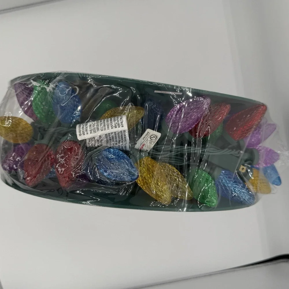 GE 100-count 66 Ft Energy Smart Multi-Color LED Diamond Cut‎ C9 Christmas Lights